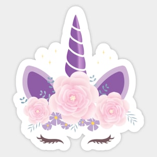 Unicorn Closed Eyes Sticker